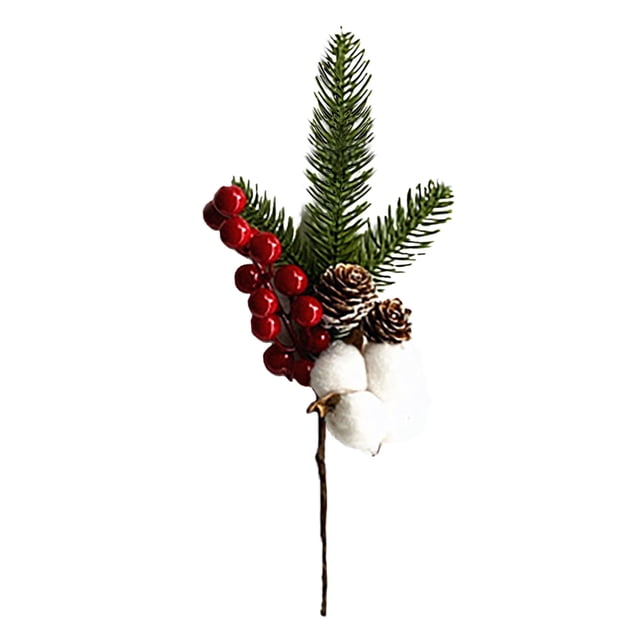 Cuttings Needles Flower Branch Accessories Holiday Decoration Simulation Plant Red Fruit Berry Fruit Branch