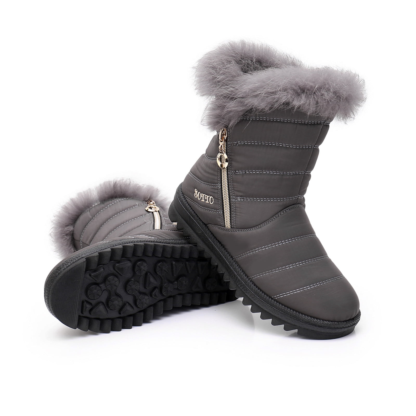 adidas boots with fur trim