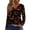 Black, variant on Women Halloween Tops Long Sleeve Pumpkin Graphic T Shirts Loose Fit V Neck T-Shirts Halloween Costumes Gifts