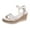 White, variant on Wedge Sandals for Women 2026 Ankle Strap Heels Open Toe Platform Slip on Summer Casual Comfortable Beach Shoes for Vacation White Size 8