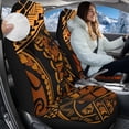 thumbnail image 3 of Uorisanigo Car Seat Covers, Car Cushion Covers 2 Front Seats, Auto Accessories Decor, Universal Soft Blanket Cloth Polynesian Floral Tattoo Seat Cover Fit for Most Automotive Truck SUV, 3 of 7