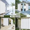 EasyGoing Outdoor Patio Waterproof Curtain with Grommet, White, 100x95