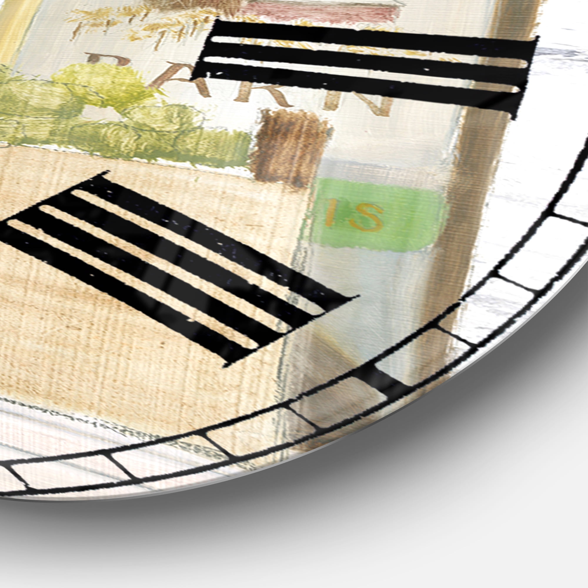 Designart 'White Chardonnay Wine Bottles' Farmhouse wall clock
