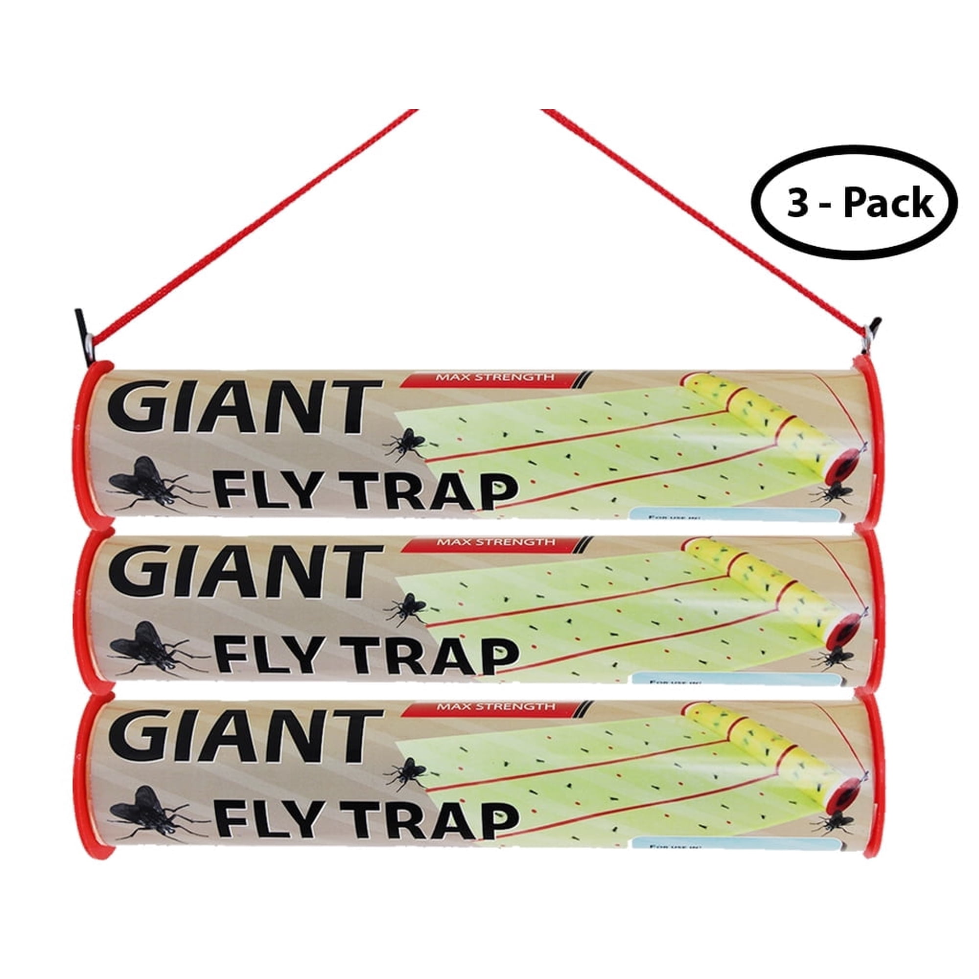 W4W Giant Sticky Fly Trap Roll - MAX Strength - Outdoor/Indoor - Non Toxic - for Flies and Other Bugs