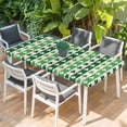 thumbnail image 2 of St. Patrick's Day Table Cloths for 5 Foot Rectangle Tables, Green Shamrock Irish Lucky Leaves Patio Waterproof Elastic Fitted Tablecloths, Washable Rectangular Table Cover for Camping, 2 of 8