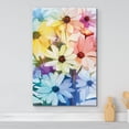 thumbnail image 2 of wall26 Canvas Print Wall Art Watercolor Rainbow Gradient Daisies Floral Botanical Illustrations Modern Art Rustic Scenic Colorful Multicolor for Living Room, Bedroom, Office - 12"x18", 2 of 5