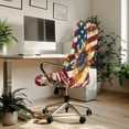 thumbnail image 3 of HELLHERO American Flag Print Office Chair Cover Stretch, Sunflower Print Desk Chairs Slipcover with Elastic Band, Dustproof Gaming Chair Cover Decorative, 3 of 7