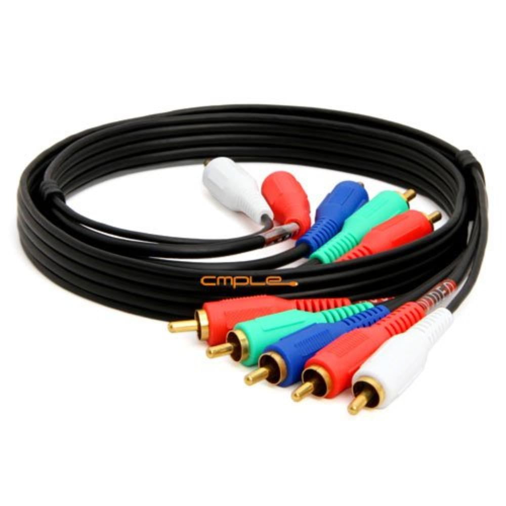 Walmartponent Video Audio Cable 5RCA Gold HDTV RGB YPbPr 3 FT