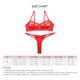 thumbnail image 5 of Conjunto de lencería de mujer ajustable de moda elegante color puro encaje malla sujetador y panty conjunto para boda noche, 5 of 5