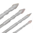 thumbnail image 3 of 4Pcs Cemented Carbide Twisted Drill Bit Set Multifunctional Sandblast Threaded Masonry Drill Bit for Glass Ceramic, 3 of 4