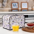 thumbnail image 5 of Toaster Covers 2 Slice, Lavender Flowers Bike Waterproof Bread Machine Cover Fits for Standard 2 Slice Toasters, Home Decor Toaster Protection with Hanging Rope, 5 of 7