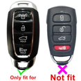 thumbnail image 4 of 2Pcs Coolbestda Rubber 4 Buttons Key Fob Remote Cover Case Protector Keyless Jacket Shell for 2019 2020 2021 Hyundai Kona Santa Fe Elantra GT Veloster Accent Venue, 4 of 10