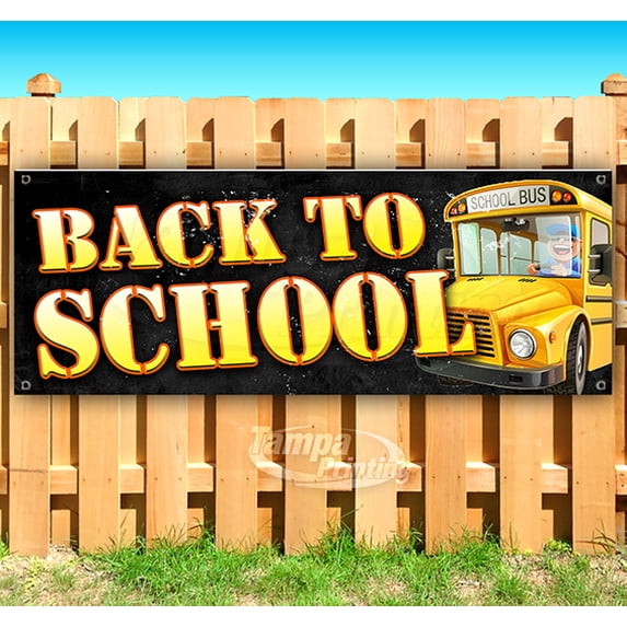 Back To School 13 oz Vinyl Banner With Metal Grommets