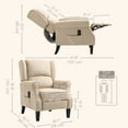 thumbnail image 3 of HOMCOM Fauteuil Inclinable de Massage Fauteuil Inclinable à Poussée avec Repose-Pieds, 3 of 10