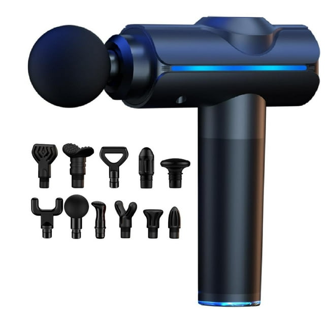 Pistola de Masaje Muscular con Pantalla LCD 11 Cabezales y 20 Velocidades Ajustables