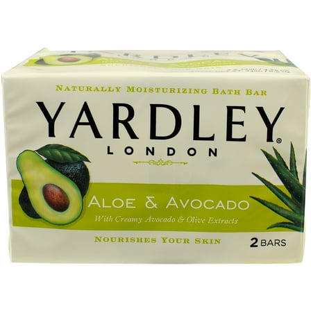 Yardley London, Aloe & Avocado Naturally Moisturizing Bath Bars, 4.25 Oz., 2 Count