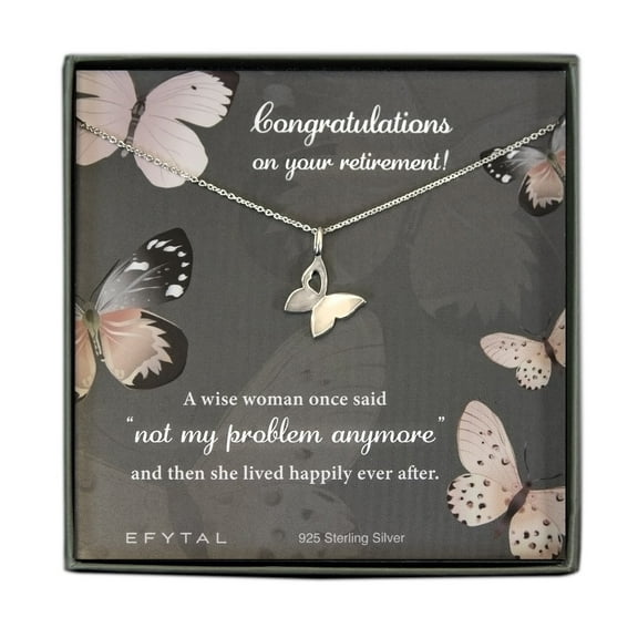 brenda butterfly necklace • retirement