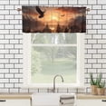 thumbnail image 3 of Eagle Window Curtain Valance Western Wilderness Themed Country Tent Sunset Rod Pocket Window Valance for Living Room Bathroom Bedroom Kitchen 54 by 18 in, 1 Panel, 3 of 6