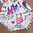 thumbnail image 4 of Seyurigaoka Newborn Baby Girl Romper Headband Painting Jumpsuit Outfit Sunsuit girls romper, 4 of 6