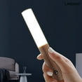 thumbnail image 1 of Luces nocturnas con sensor de movimiento, sensor corporal magnético para pasillo, luz LED recargable, escalera portátil, aplique de pared de madera, luces para gabinete con batería (Wa, 1 of 5