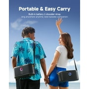 Ikarao Karaoke Machine with Screen, 2 Wireless Mics, 280W Peak Power, Portable Speaker for Music Party