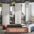 thumbnail image 3 of Simple Wisdom 3 Biombo Plegable,180CM Biombos separadores de Ambiente,Privacy Biombo Plegable,Divisor de habitacion de Tela Gris,Separador de ambientes port&aacute;til,Apto para oficinas,dormitori, 3 of 6