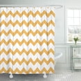 thumbnail image 1 of ABPHQTO Patrón de líneas onduladas de Zag amarillo con blanco colorido Zig Color Círculo abstracto Diversión Cortinas de ducha de baño 152x180 cm ABPHQTO PKNMT60x72Shower-4725, 1 of 2