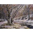 thumbnail image 2 of Chodyukov, Aleksander 32x25 Gold Ornate Wood Framed with Double Matting Museum Art Print Titled - Snowy River, 2 of 4