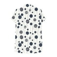 thumbnail image 5 of MaFYtyTPR Women's Short Sleeve Tops Fashion Casual Printed V-Neck Loose Raglan Sleeve Button Loose T-shirts Navy M, 5 of 5