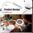 thumbnail image 5 of Haotor 4.2-inch Magnifying Glass with Light and Stand with Flexible Goose-Neck - White, 5 of 7