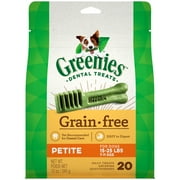 GREENIES Original Flavor Dental Treats for Petite/Small Dogs (15-25 lbs.), Natural Grain Free, 12 oz. Pack (20 Chews)