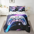 thumbnail image 2 of Castle Fairy Silver Cyberpunk Gamepads Twin Bedding Sets,Video Game Bedding Comforter Set, 2 of 8