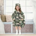 thumbnail image 7 of joogoo Wearable Blanket Hoodie for Pugs Dog Palm Leaves Oversized Sherpa Hooded 3-14 YR M, 7 of 7