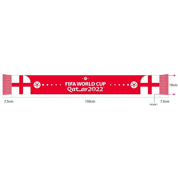 Angleterre - Foulard Acrylique Coupe du Monde FIFA 2022