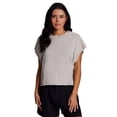 thumbnail image 4 of RBX Active Women's Cotton Blend Keyhole Back Fashion Workout Yoga Top, 4 of 6