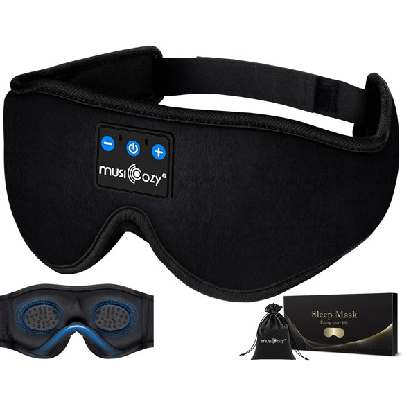 Máscara para dormir Bluetooth MUSICOZY 3D con auriculares 14H Playtime