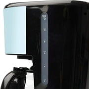 Haden Coffee Machine, 12 Cup Programmable Coffee Maker, Turquoise & Chrome