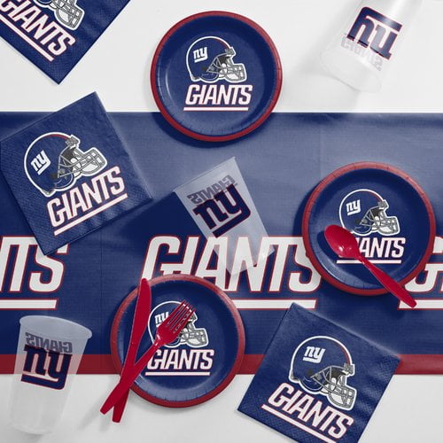New York Giants Party Supplies Tailgating Kit, Serves 8 Guests