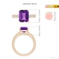 thumbnail image 4 of ANGARA Natural 2.9 Ct. Amethyst with Diamond Classic Ring in 14K Rose Gold for Women (Ring Size: 3), 4 of 9