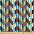 thumbnail image 2 of Wave Sofa Upholstery Fabric by the Yard, Colorful Geometric Abstract Classic Fashion Repeating Pattern of Zigzag Shapes Print, Decorative Fabric for DIY and Home Accents, Multicolor by Ambesonne, 2 of 5
