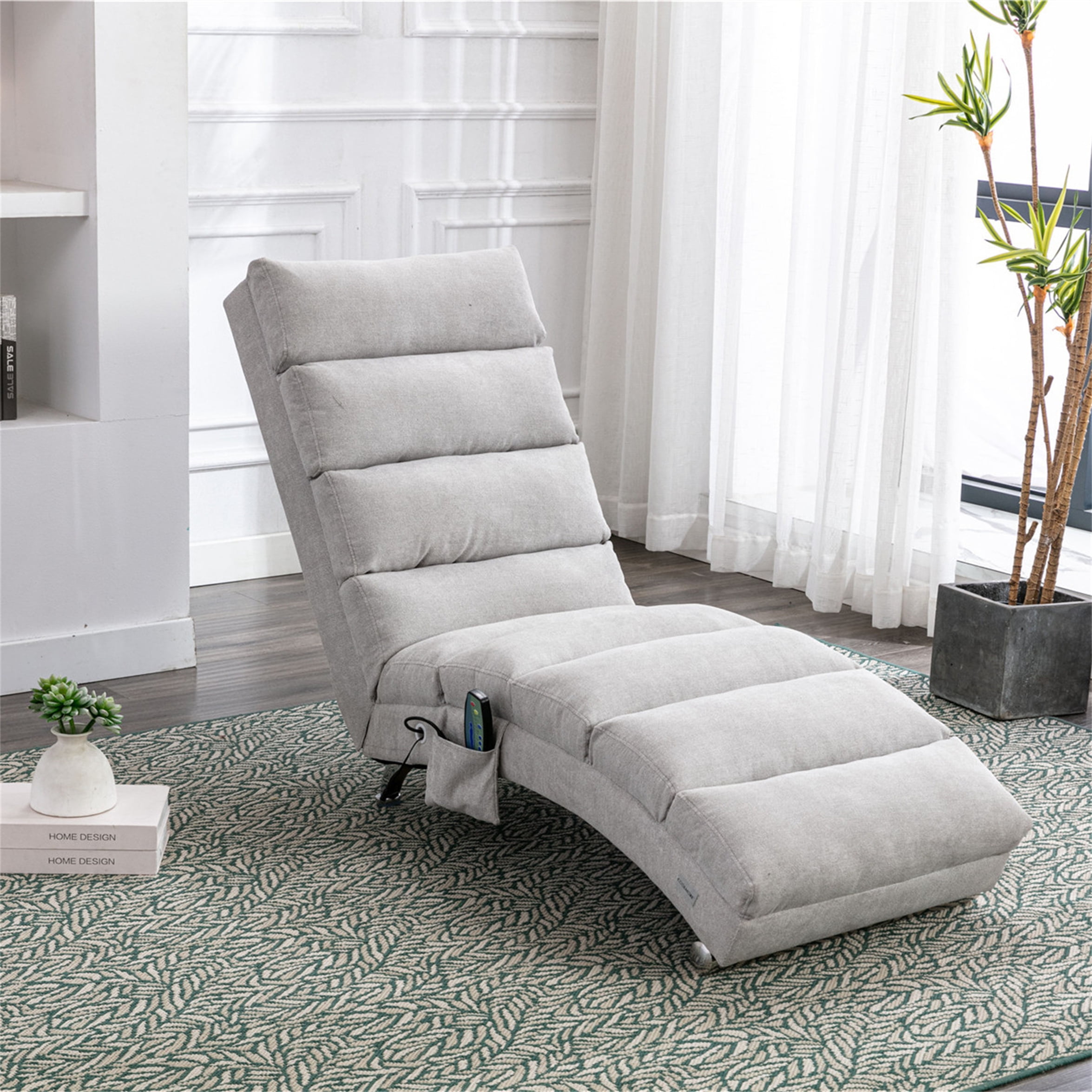 Aukfa Modern Chaise Lounge Indoor Chair for Home Office Small Space