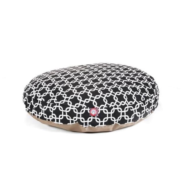 MajesticPet 788995510307 42 Po Links Lit Rond pour Animaux de Compagnie, Noir - Grand