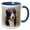 Blue/White, variant on 3drose, Image of Watercolor St. Bernard Dog, 15oz Mug