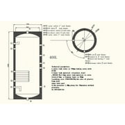 400 Liter 105 Gallon Stainless Steel Solar Hot Water Heater Tank Single Copper Coil Heat Exchanger