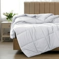 thumbnail image 3 of Lux Decor Collection King Comforter All Season Down Alternative Quilted Comforter with Corner Tabs - Plush Microfiber Fill (King, White), 3 of 8