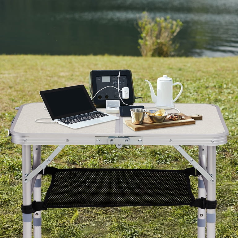 HiiKaa Small Folding Table,2FT Lightweight Portable Aluminum