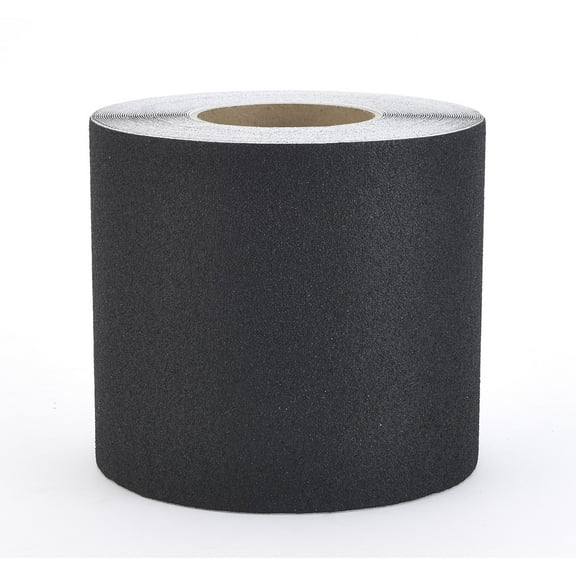 Aluminum Oxide Non Skid Abrasive Safety Tape, 60' Length x 4 Width, Black