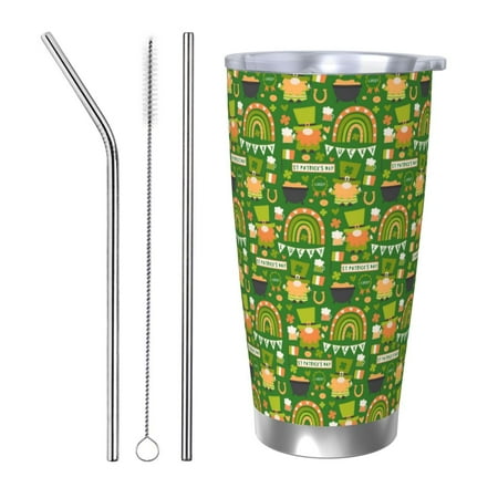 

Coaee traditional Irish colours for 20oz Insulated Kettle Water Bottle For Running Hiking Cycling Climbing Men S Woman Insulated Water Bottle-Straw Three-piece Set