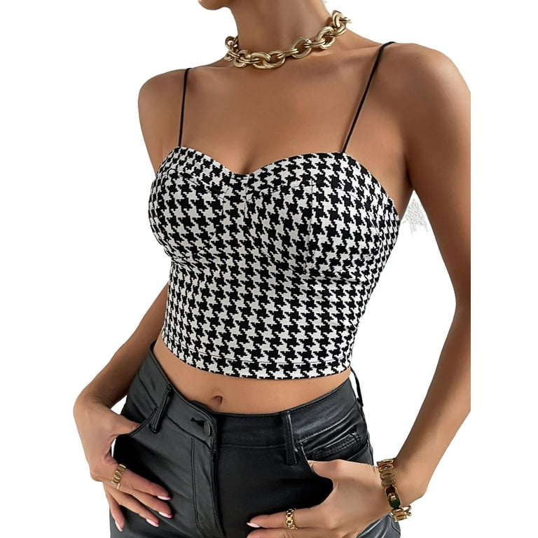 Inspiration Cami in Black Houndstooth