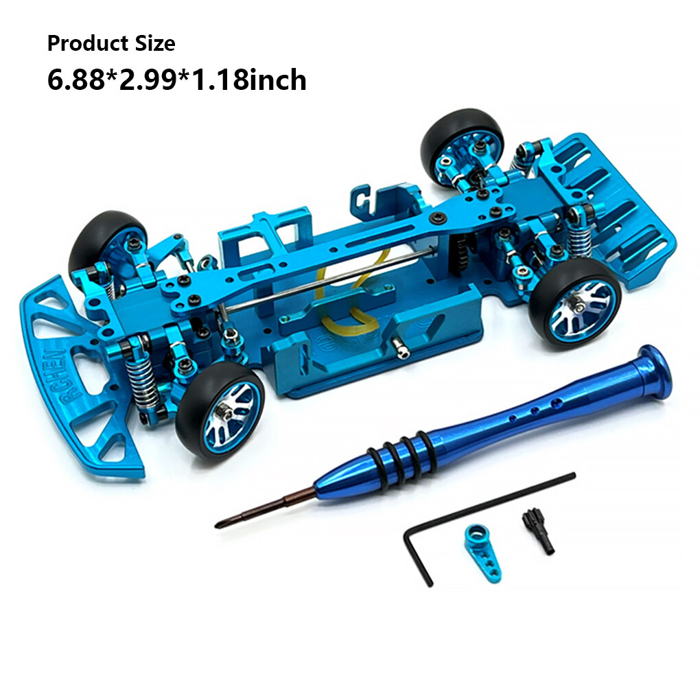 wltoyz k989 、284131、3台セット売のみ 1/28 RC Car Metal Upgrade Modified Frame Vehicle Assembly Set